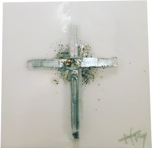 He Is Risen - Cross (556x553), Png Download