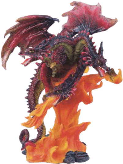 3 Headed Fire Dragon Statue - Stealstreet Ss-g-71184 3 Headed Dragon Collectible (555x555), Png Download