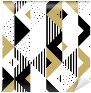 Triangle Geometric Abstract Golden Seamless Pattern - Triangle (400x400), Png Download