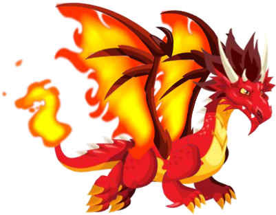 Dark Fire Dragon Dragon City For Kids - Fire Dragon From Dragon City (400x390), Png Download