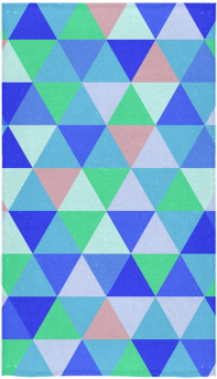Blue Geometric Triangle Pattern Custom Towel - Triangle (500x500), Png Download