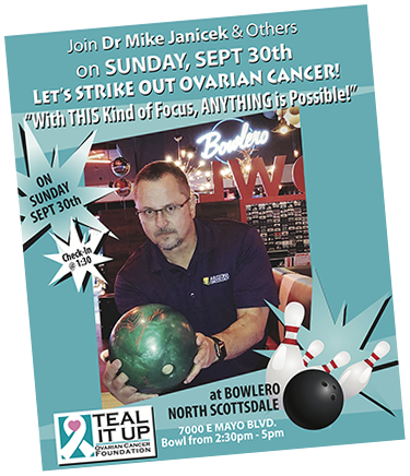 Strike Out Cancer Bowling Poster - Ten-pin Bowling (375x436), Png Download