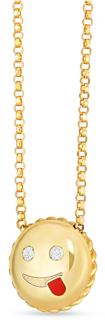 Roberto Coin Joke Emoji Pendant With Diamonds - Locket (800x800), Png Download