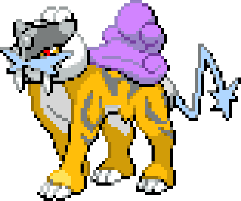 Raikou - Pokemon Suicune Entei Raikou Pixel (920x880), Png Download