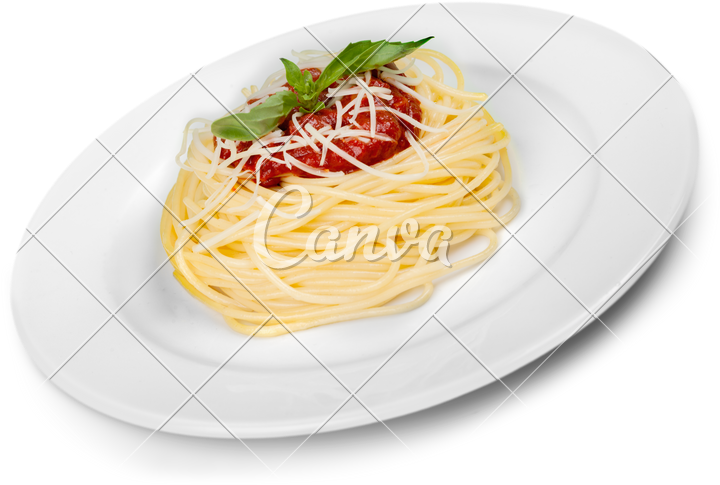 Plate With Spaghetti - Spaghetti (800x551), Png Download