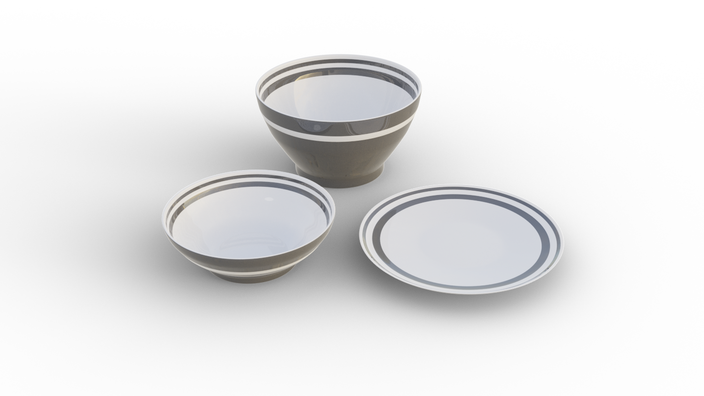 Black & White Plate Set - Bangle (1440x810), Png Download