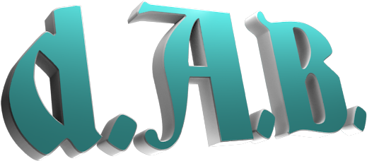 Make 3d Text Logo - Dab Text Png (578x289), Png Download