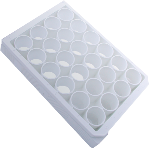 Krystal™ Plates Black Or White Microplates - 24 Well Plates Transparent (600x700), Png Download