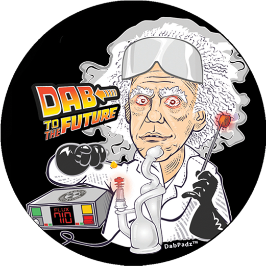 Dab To The Future Dabpadz - Dab To The Future Dabpadz Die Cut Fabric Topped Dab (600x600), Png Download