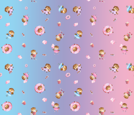 Rainbow Med Gradient Fabric By On Spoonflower - Gradient (470x403), Png Download