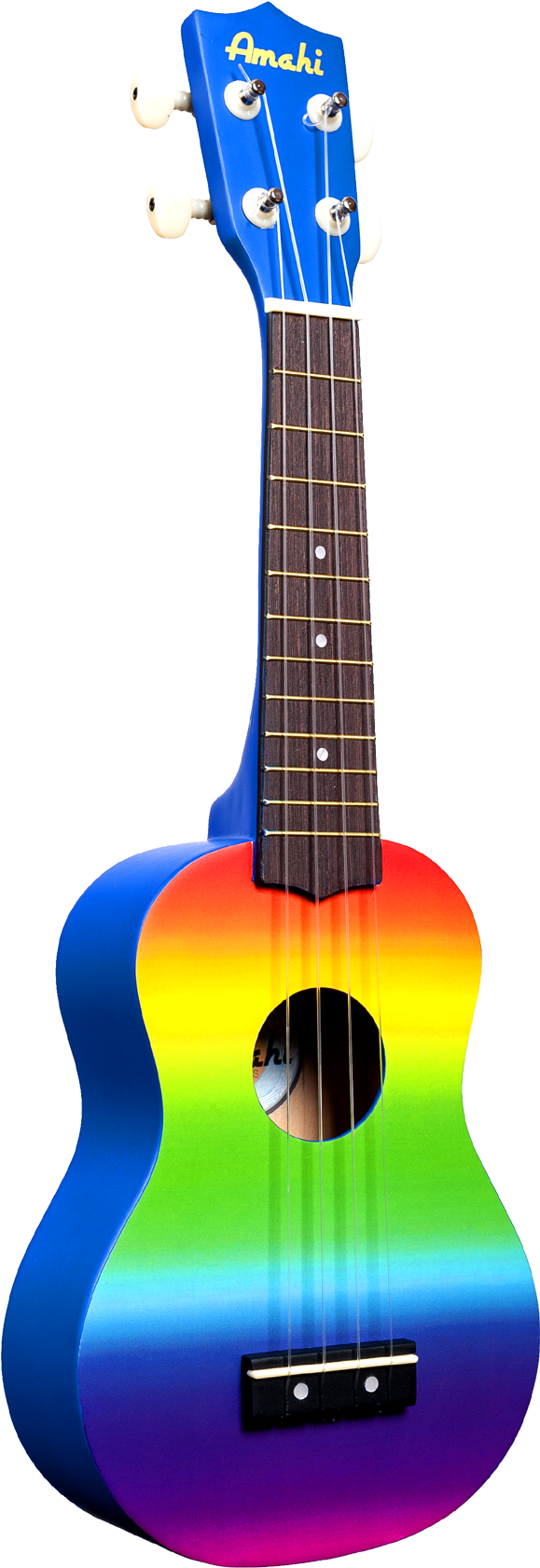 Rainbow Gradient Ukulele - Rainbow Ukulele (659x1800), Png Download