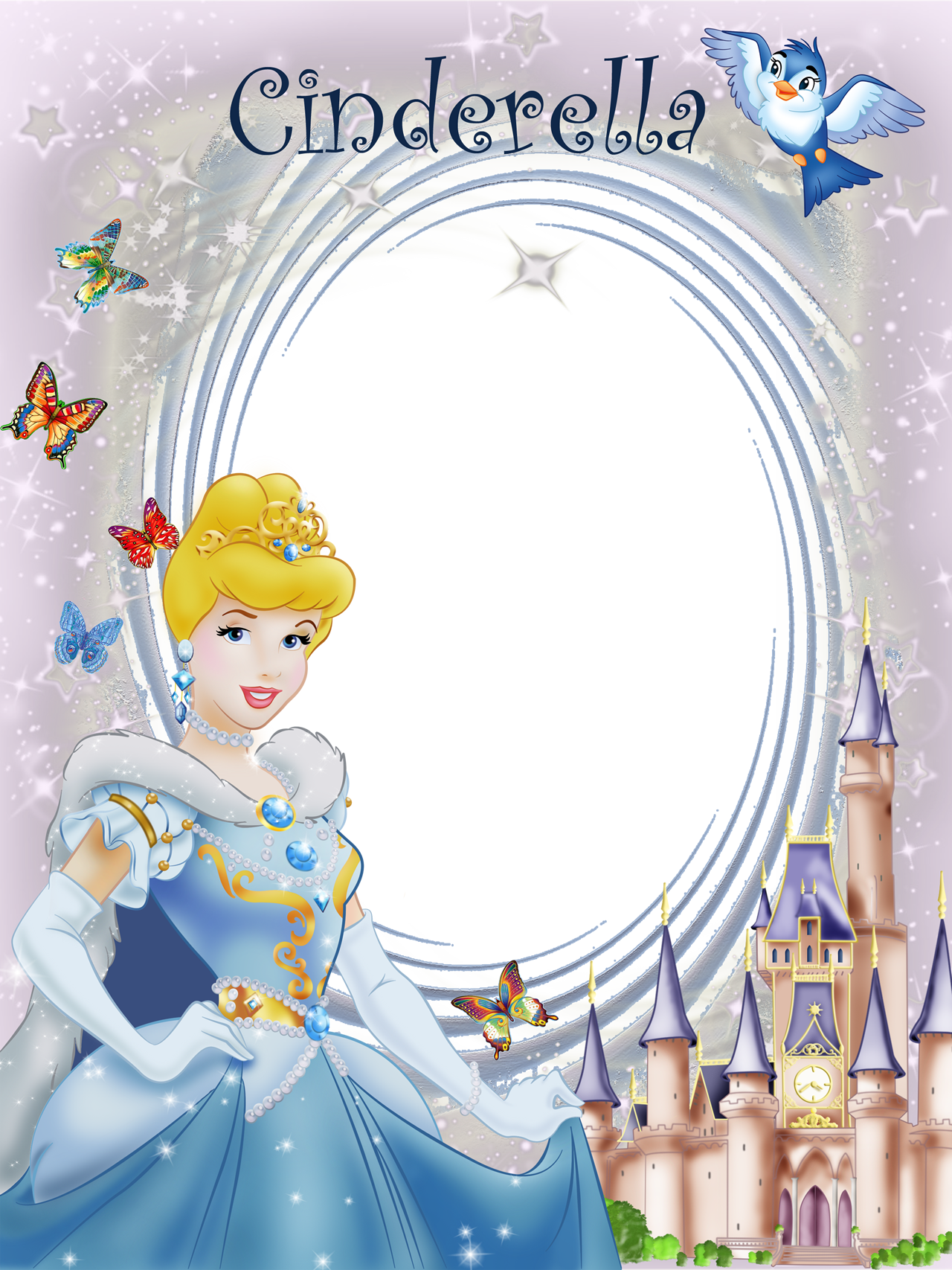 Molduras Para Fotos Cinderela (1280x1707), Png Download