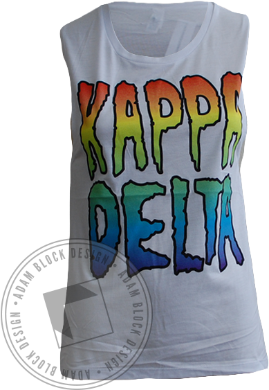 Kappa Delta Rainbow Tank - Active Tank (464x585), Png Download