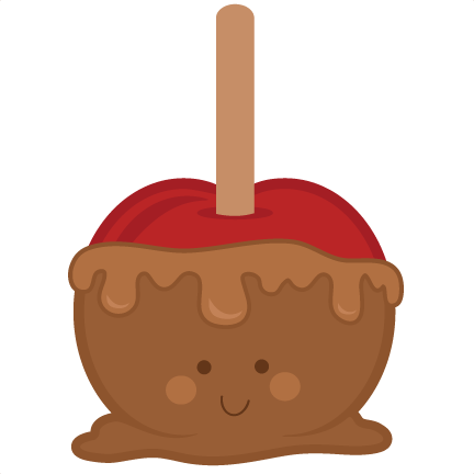 Caramel Apples Png Image Black And White - Caramel Apple Clipart (432x432), Png Download