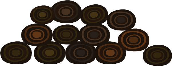 This Free Clipart Png Design Of Firebog Log Pile Clipart (600x304), Png Download