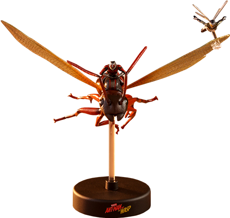 About The Ant-man On Flying Ant And The Wasp Diorama - Antman And The Wasp Hot Toys Diorama (480x441), Png Download