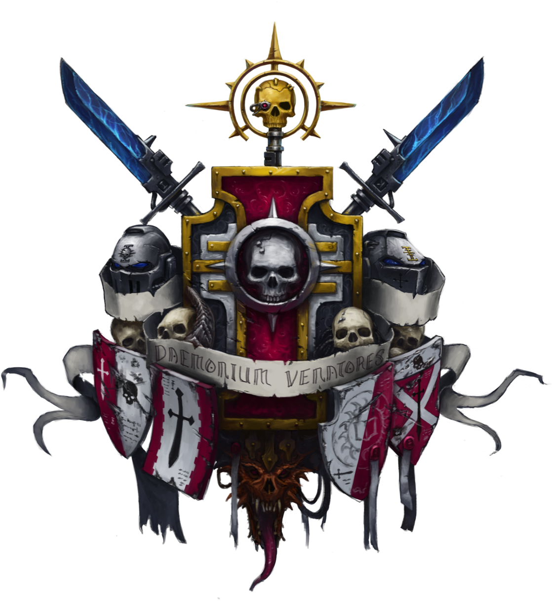 Grey Knights Coat Of Arms By Eupackardia On Deviantart - Grey Knights Logo (1280x1280), Png Download