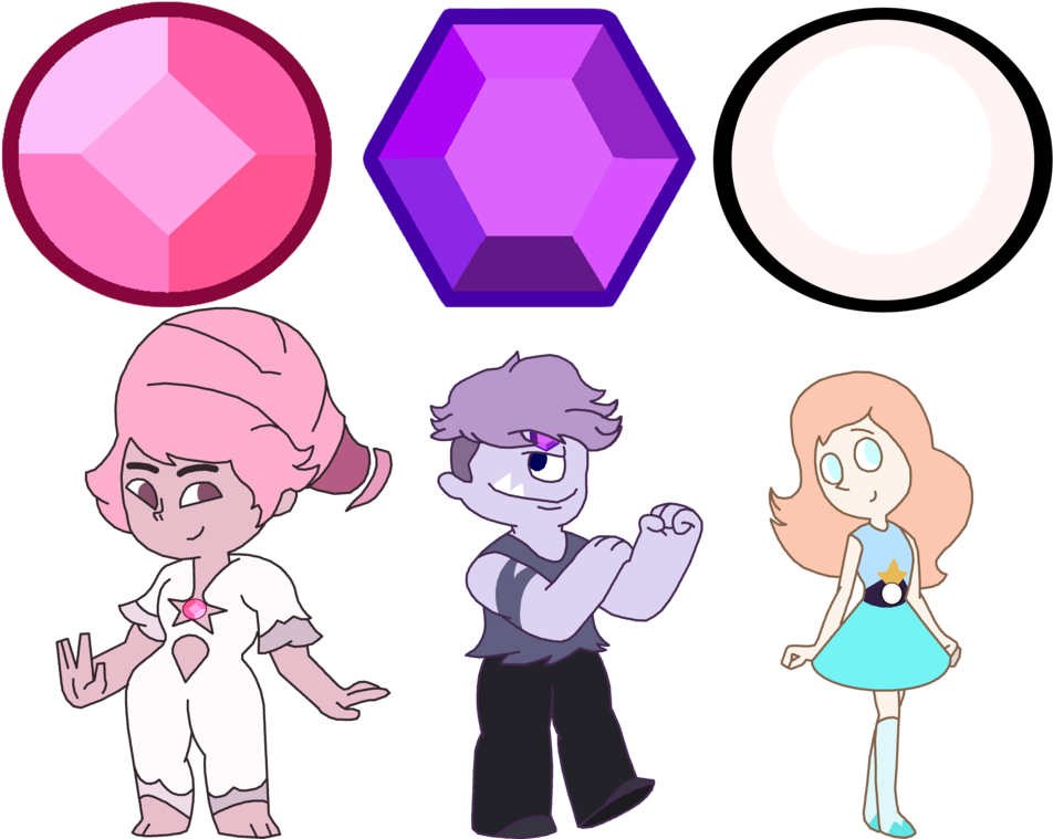 Canon/fanon Crystal Gems By Myhuuse123 On Deviantart - Steven Universe The Original Crystal Gems (1024x773), Png Download