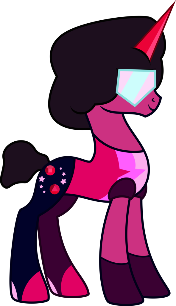 Osipush, Crossover, Garnet , Ponified, Safe, Simple - Steven Universe Garnet Pony (591x1024), Png Download