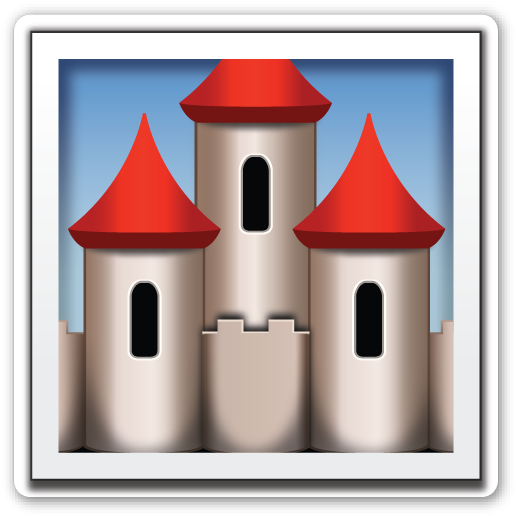 European Castle Emoji Stickers, Emoticon, Emojis, Laptops, - Castle Emoji (531x535), Png Download