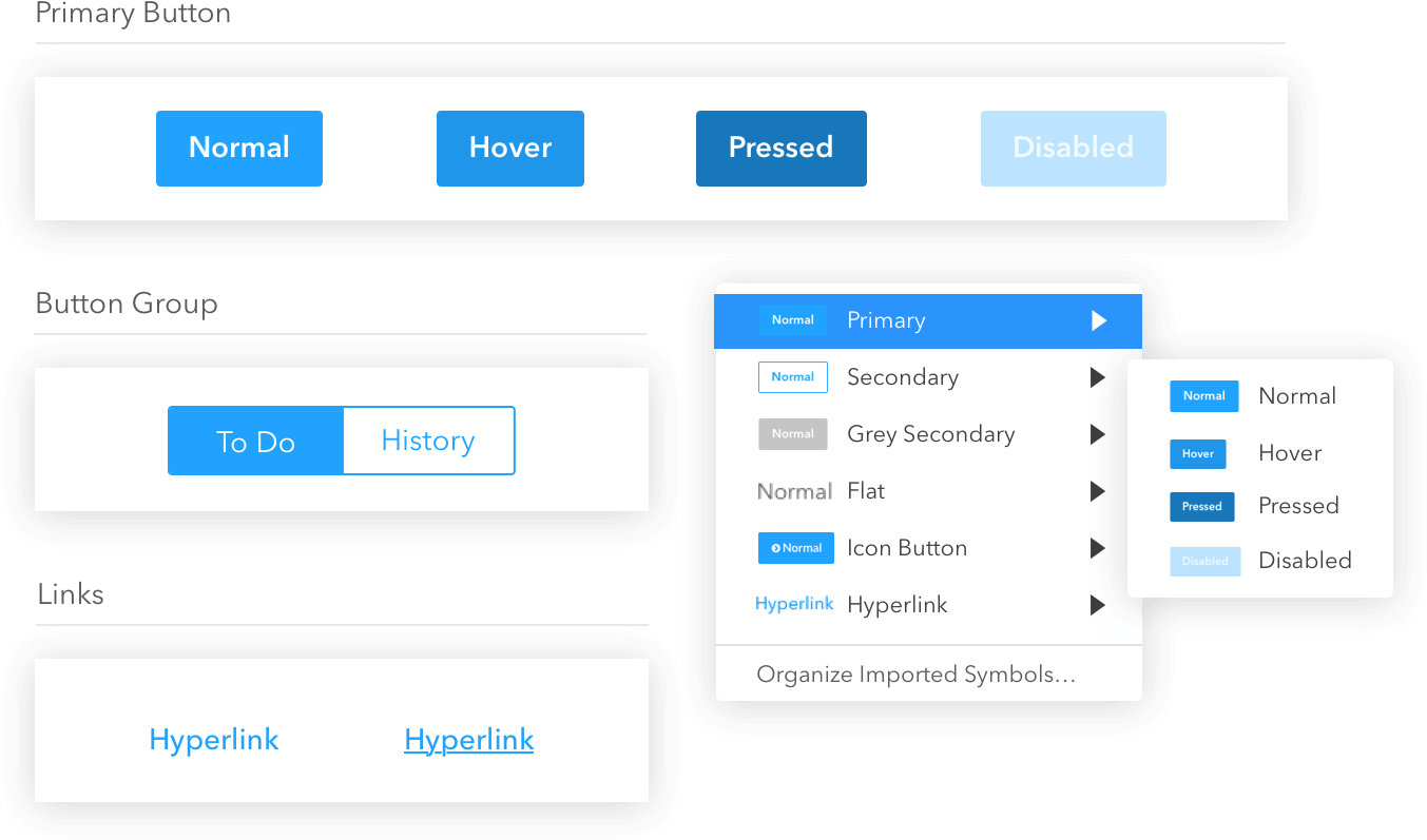 Dynamic Buttons - Web Button Style Guide (1364x802), Png Download