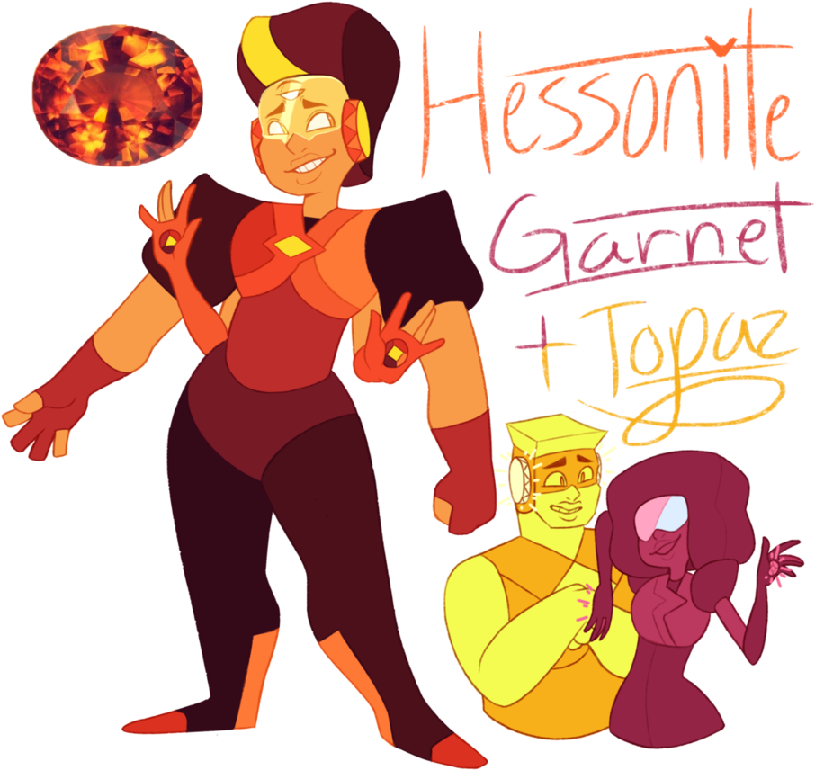 Ft Topaz Hessonite By Thezodiaclord Deviantart Com - Hessonite Garnet Steven Universe (910x878), Png Download