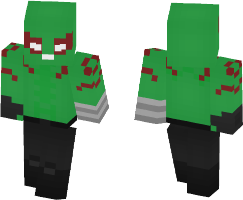 Drax (marvel) - Minecraft Detroit Become Human Skin (584x497), Png Download