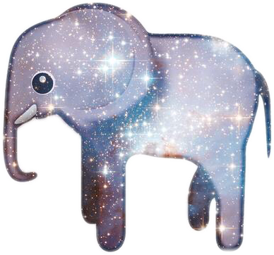 Emoji Galaxy Elephant Star Grey Swag Nice Love Cute - Healing Within: My Journey With Breast Cancer (388x362), Png Download