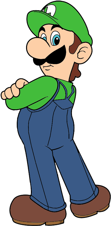 Luigi - Mario And Luigi Clip Art (372x758), Png Download