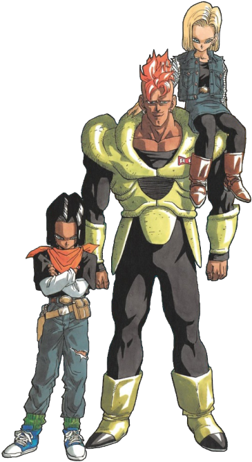 Weeddad - Android 16 17 And 18 (500x750), Png Download