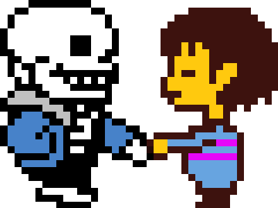 Image Image Image Image Image Image Image Image Image - Sans And Frisk Sprites (400x300), Png Download