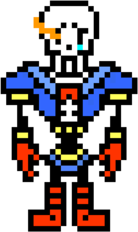 Undertale Disbelief Papyrus Sprite (600x987), Png Download