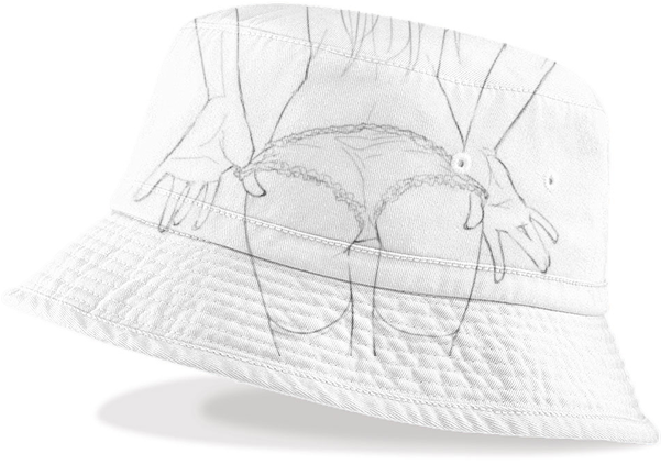 Lewd Bucket Hat $48 - Sketch (608x443), Png Download