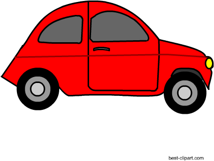 Red Car Free Clipart - Blue Car Clip Art (450x450), Png Download