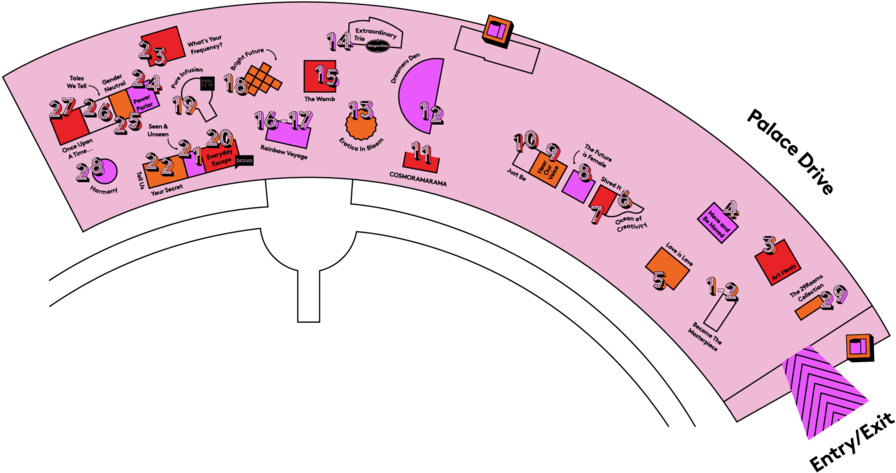 29roomssf 2018 Map Numbers 600x200-01 - 29 Rooms Sf (1000x520), Png Download
