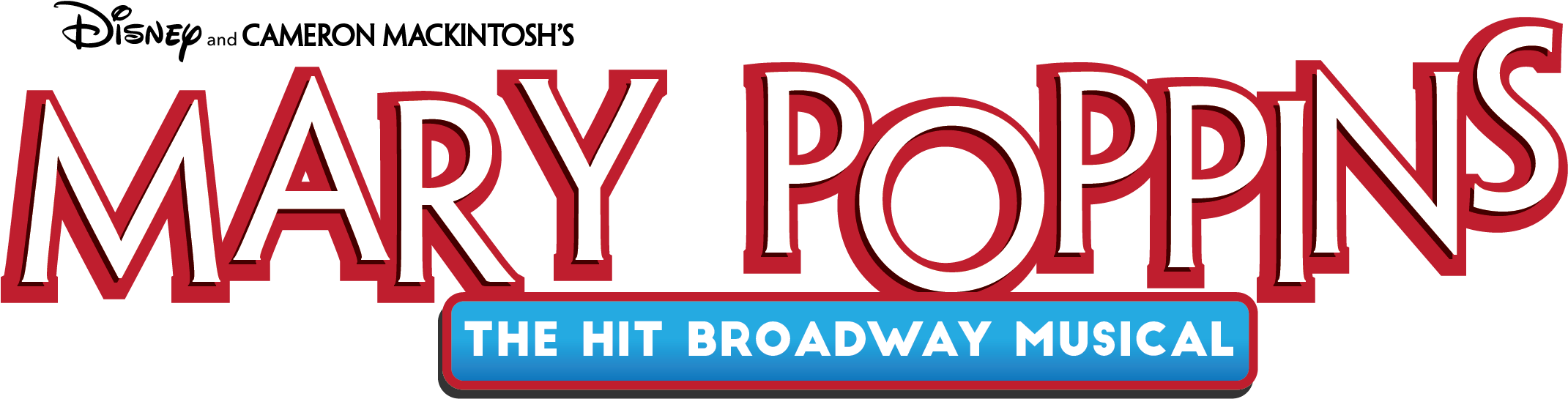 Picture - Mary Poppins The Broadway Musical Logo Png (2182x556), Png Download
