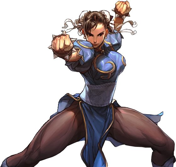 Dem Chun Li Thighs - Chun Li Fighting Stance (621x540), Png Download