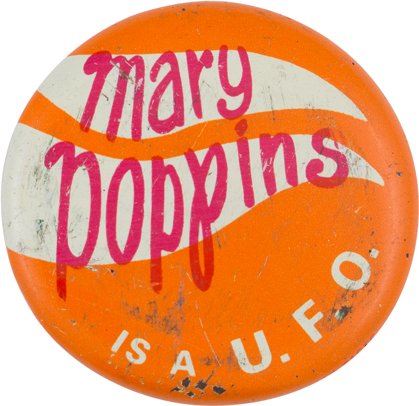 Mary Poppins Is A U - 1967 Rc Cola Litho Pinback Button Mary Poppins Is A (1000x937), Png Download