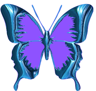 Butterfly Clipart ~ Jewels Art Creation - Purple And Blue Butterfly Clipart (540x380), Png Download
