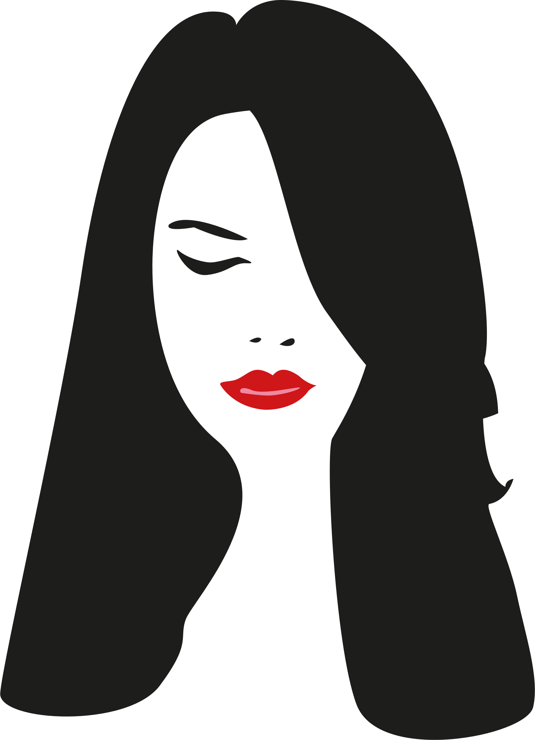 This Free Icons Png Design Of Closed Eyes Woman Portrait (1701x2350), Png Download
