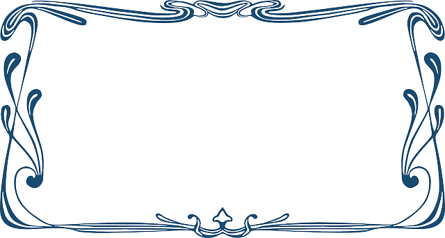 Border, Decoration, Frame - Frame Art Nouveau (640x342), Png Download