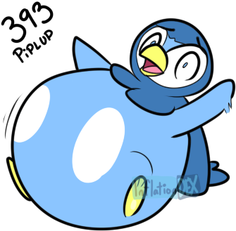 393 Piplup By Inflationdex-d8fiowd (387x351), Png Download