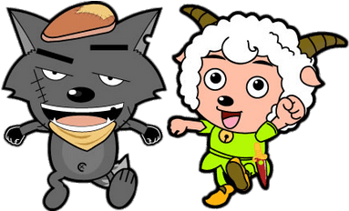 Grey Wolf And Pleasant Goat - 喜 洋洋 与 灰 太 (400x400), Png Download