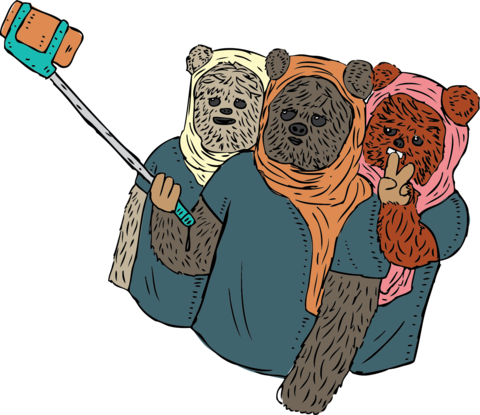 Star Wars Jakarta Cut Out Stickers - Illustration (480x415), Png Download