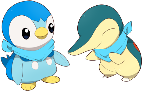 “explorers ” - Pokemon Piplup Y Cyndaquil (500x324), Png Download