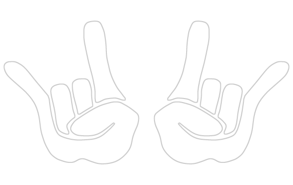 Rock Hand Sign Png (584x368), Png Download