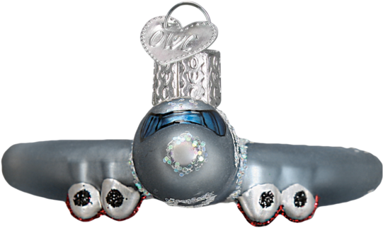 Old World Christmas Passenger Plane Glass Christmas - Old World Christmas Flopsy Glass Blown Ornament (white) (900x900), Png Download