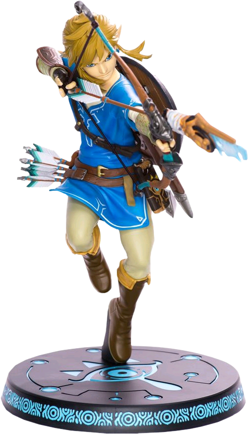 Link 10” Statue - Link Figure Breath Of The Wild (496x865), Png Download