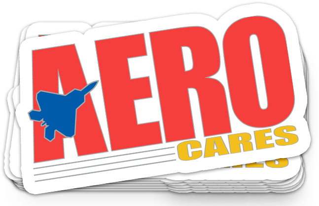 Aero Cares Rewards Program Die Cut Sticker (664x416), Png Download