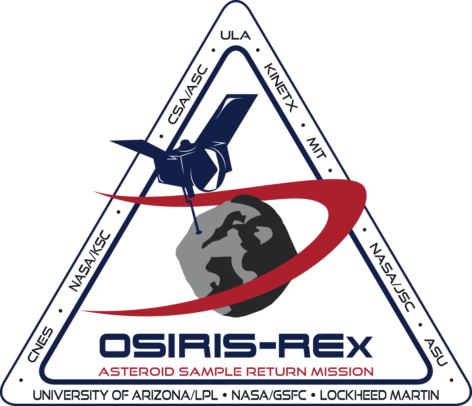 Osiris-rex Mission Status Report Sept - Osiris Rex Logo (1541x1326), Png Download